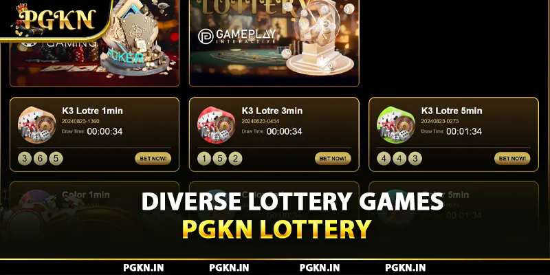 Diverse lottery games at PGKN